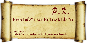 Procháska Krisztián névjegykártya