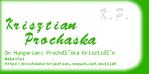 krisztian prochaska business card